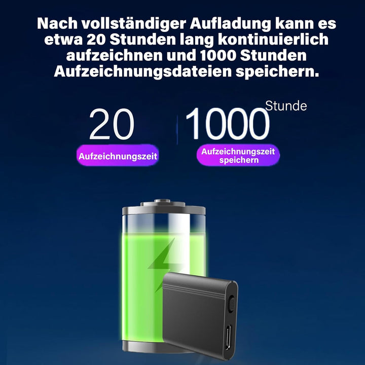 64G Diktiergerät Mini,Aufnahmegerät Spionage,Spion abhörgerät,Spion digital Voice Recorder