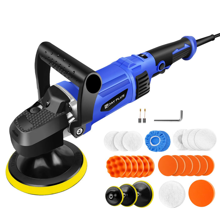 Auto Poliermaschine 1400W, 6 Variable Geschwindigkeit 800-3500RPM, mit 127mm/152mm/178mm Polierschwa