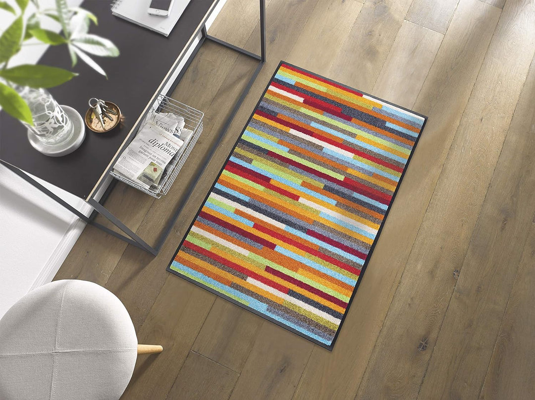 wash+dry Fussmatte, Mikado Stripes 60x85 cm, innen und aussen, waschbar 60x85cm, 60x85cm