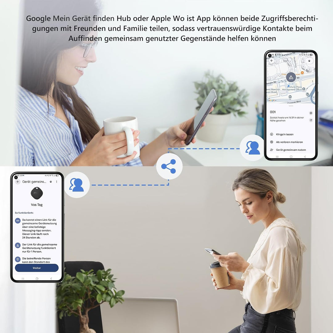ATUVOS Air Tag Pro Smart Tags Tracker für Android &amp; iOS, Neu Dual-System Schlüsselfinder kompatibel