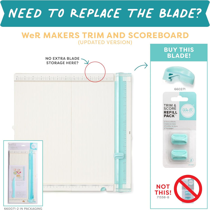 We R Memory Keepers 660071 Trim and Scoreboard, Weiss, 12'x 12' Einzelbett, Einzelbett