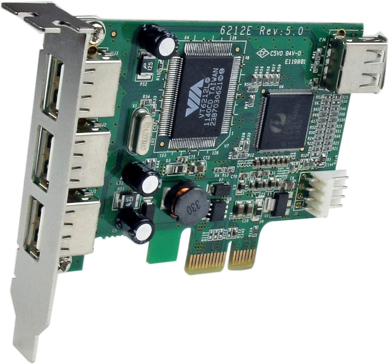 StarTech.com 4 Port USB 2.0 HighSpeed PCI Express Low Profile Schnittstellenkarte - 1 x USB 2.0 inte