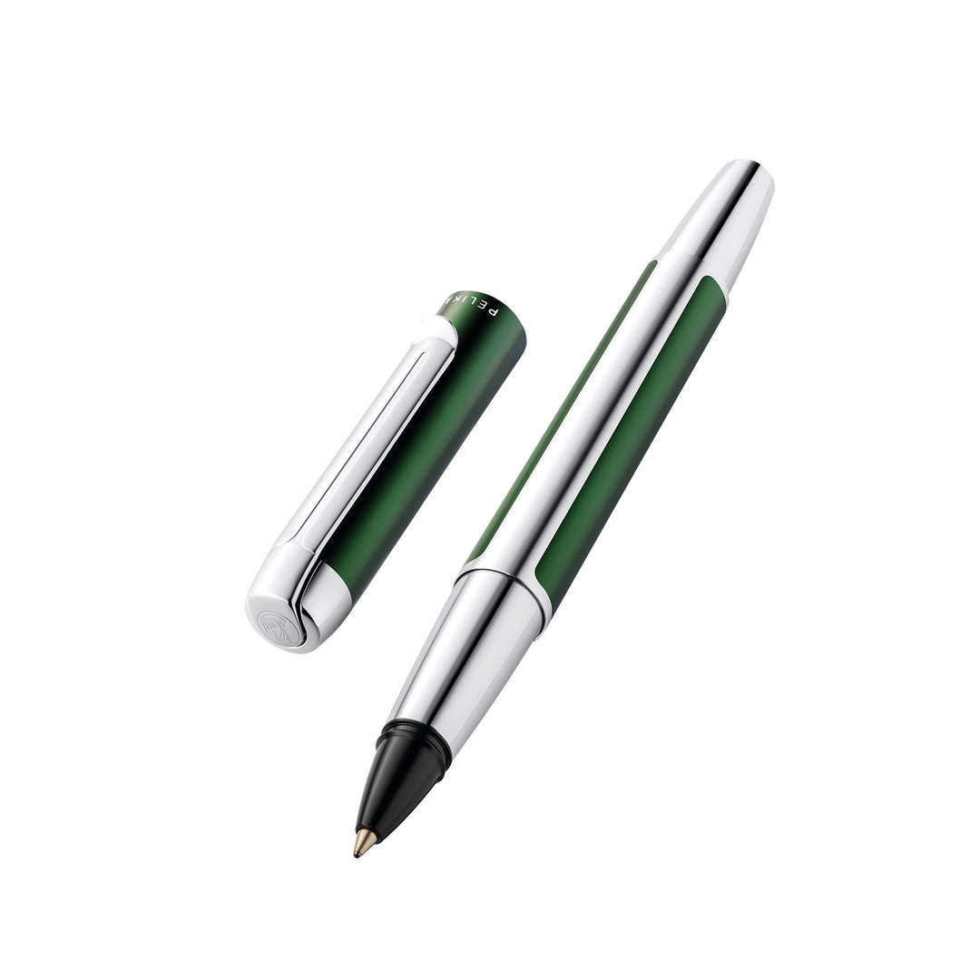 Pelikan Tintenroller Pura R40, Waldgrün, hochwertiger Drehkugelschreiber im Geschenk-Etui, 822886, 1