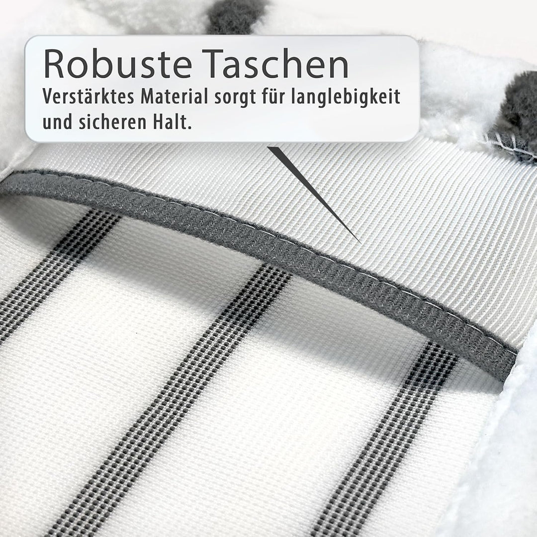 Peggy Perfect 3er Set – waschbarer Wischmopp Microfaser Ersatzbezug mit Einer Grösse von 47,5x17,5cm
