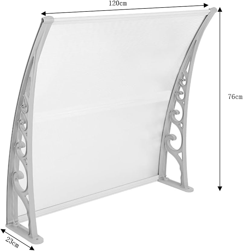 XUANYU Überdachung Haustür aus Aluminium und Polycarbonat, Vordach Haustür, Vordach für Haustür, Tür