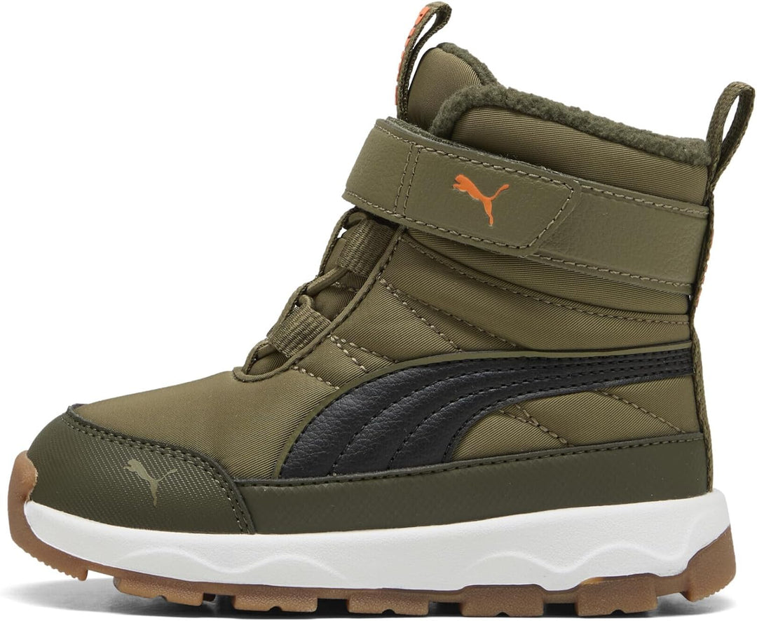 PUMA Unisex Kinder Puma Evolve Boot Puretex Ac+psHigh Boot 21 EU Olive Black Orange Glo Green, 21 EU