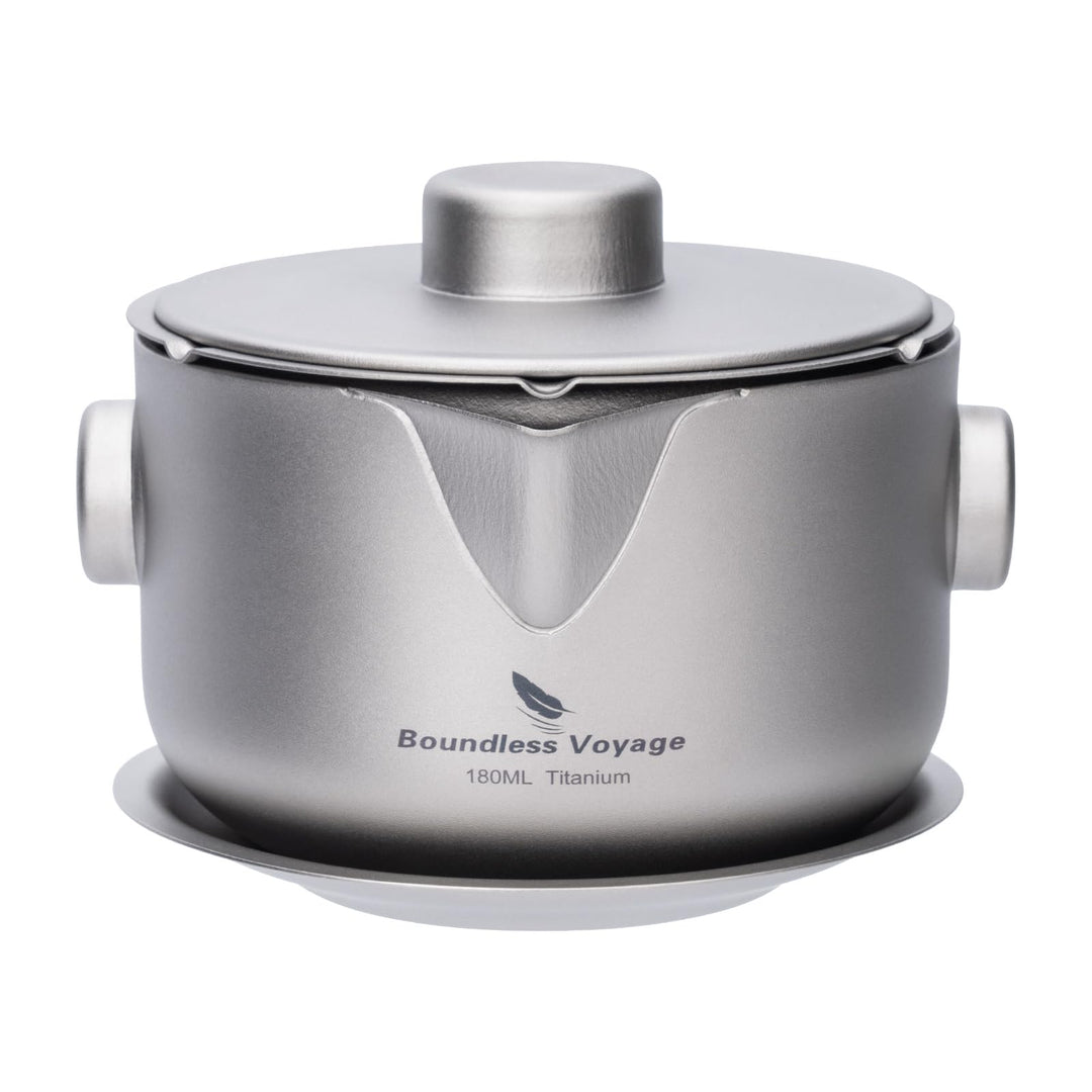 Boundless Voyage Titan Doppelschicht Teebereiter mit Filterdeckel Ultraleichte Teekanne Anti-Verbrüh