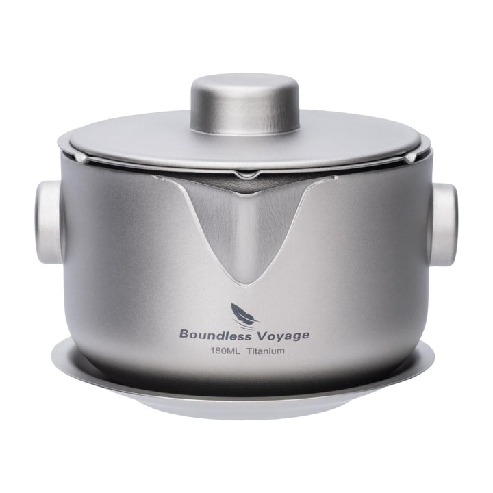 Boundless Voyage Titan Doppelschicht Teebereiter mit Filterdeckel Ultraleichte Teekanne Anti-Verbrüh