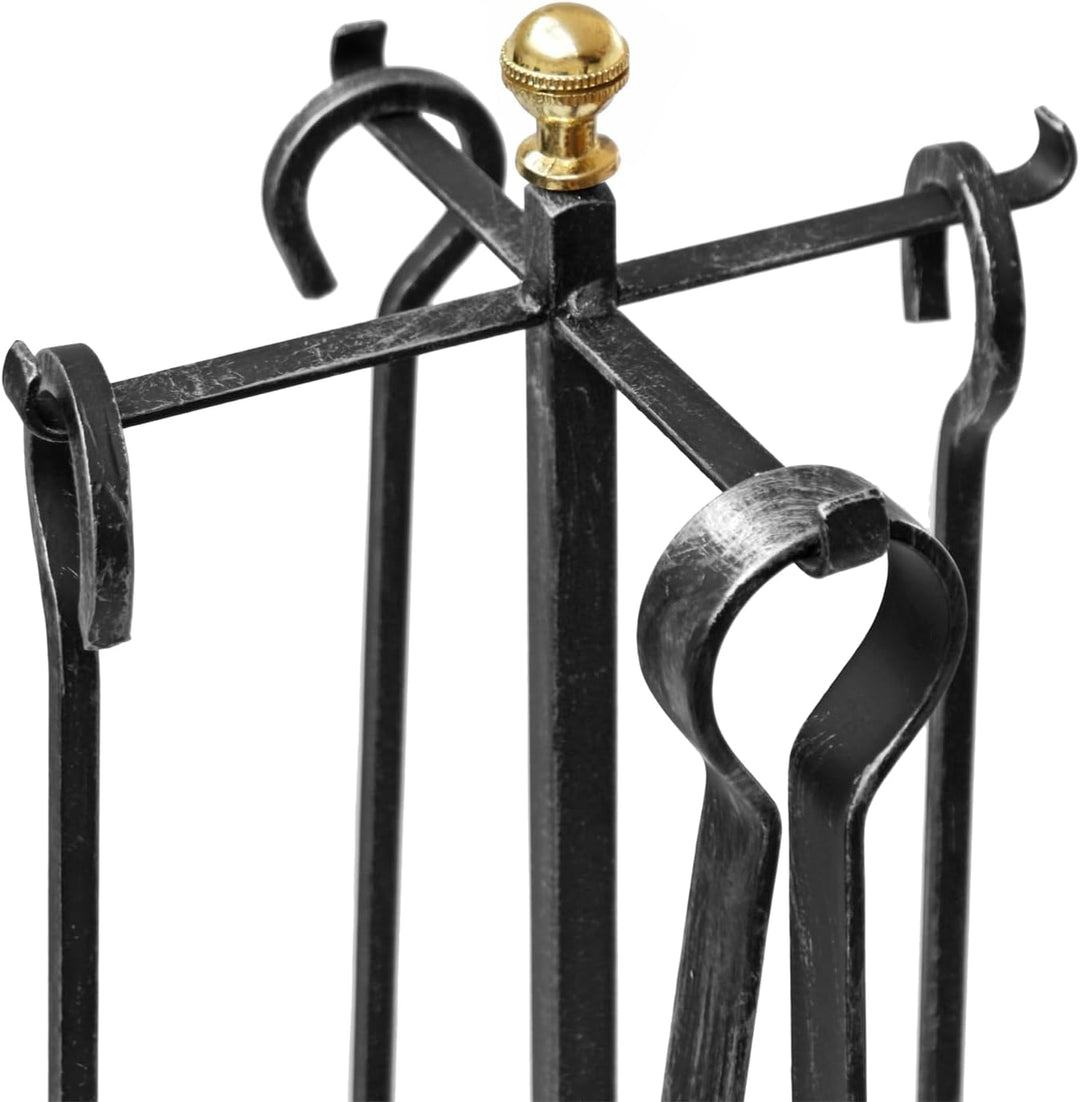 raik R1010 Raik Kaminbesteck Heinrich, 4-teilig, Schmiedeeisen, 64