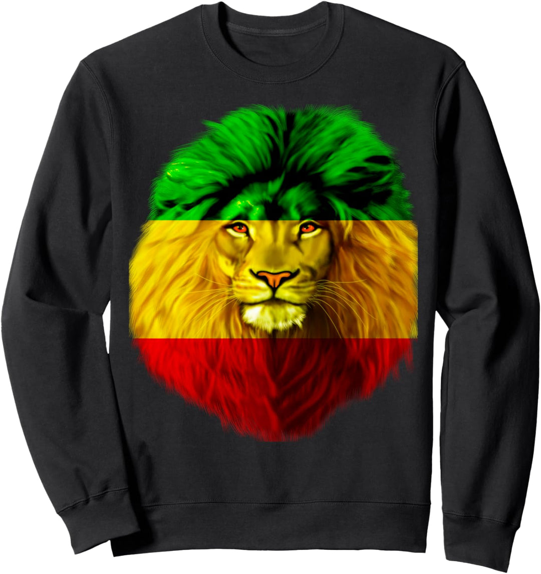 Rasta Flag Lion Reggae Lovers Rastafari Sweatshirt