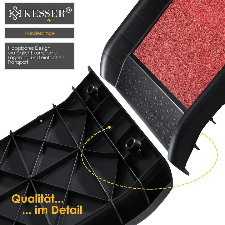 KESSER® Hunderampe klappbar Hundetreppe Hundeautorampe Auto Kofferraumrampe für Haustiere Einstiegsh