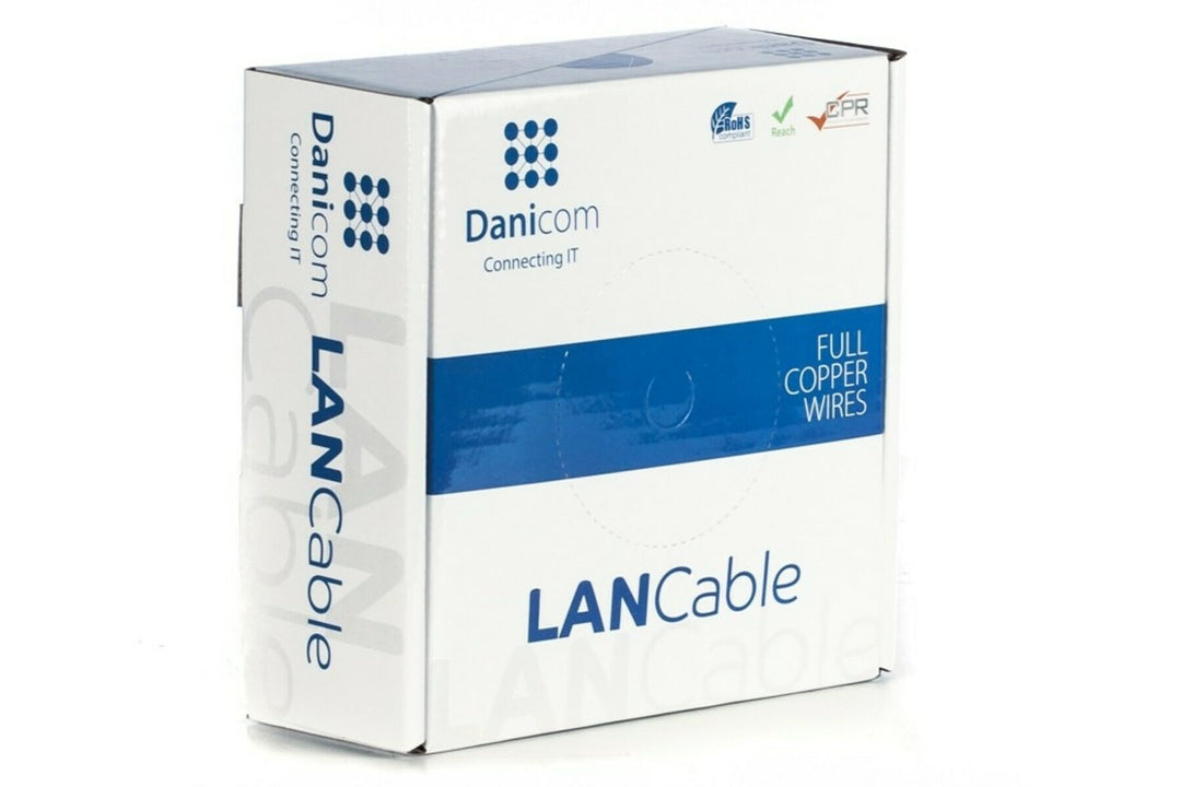 CAT5E FTP 50m - flexibel - PVC (Fca), POE, Ethernet, LAN, Patchkabel, Datenkabel, RJ45 - für Servers