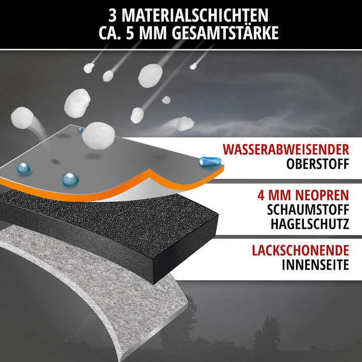 WALSER Hagelschutz Abdeckplane Auto, Autogarage Abdeckung, Abdeckplane Auto Basic, Auto Hagelschutzp