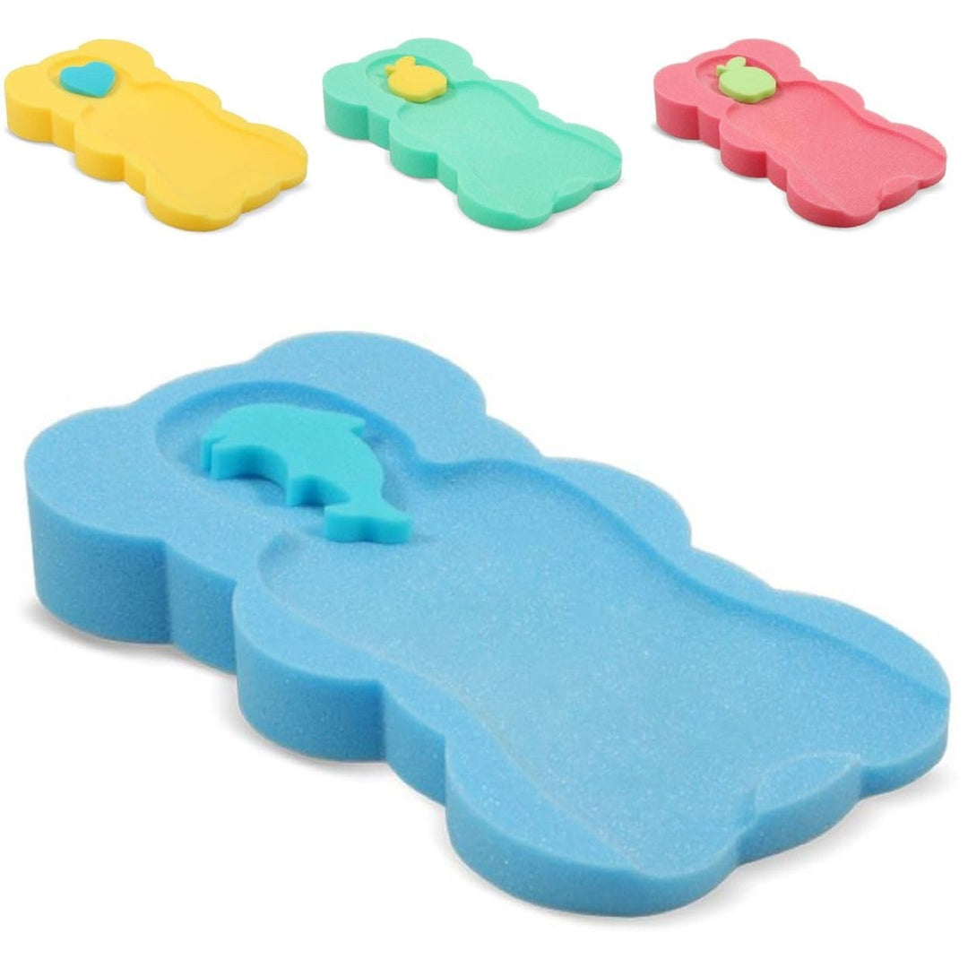 Lorelli Baby Badewanneneinlage, weich, 2 Schwämme, mit verschiedenen Motiven blau, blau