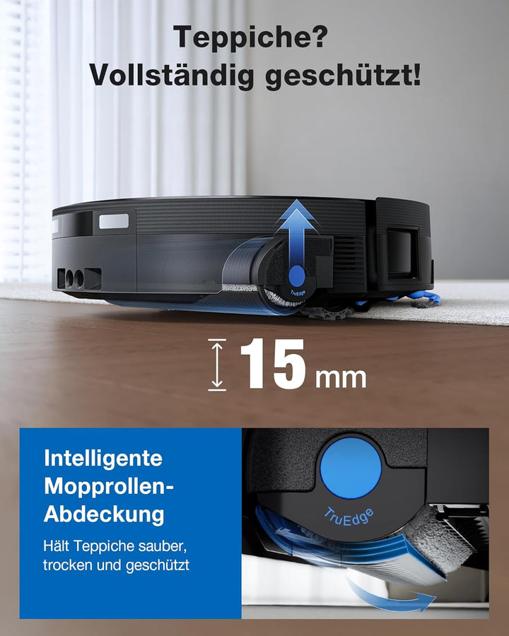 ECOVACS X12 OMNICYCLONE Saugroboter mit Wischfunktion, Blast & 22.000 Pa, FocusJet-System zur Flecke