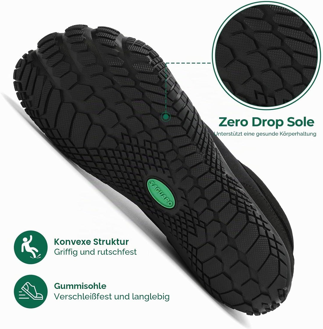 SAGUARO Herren Damen Barfussschuhe - Atmungsaktiv rutschfest Barfussschuhe - mit Breite Zehenbox und