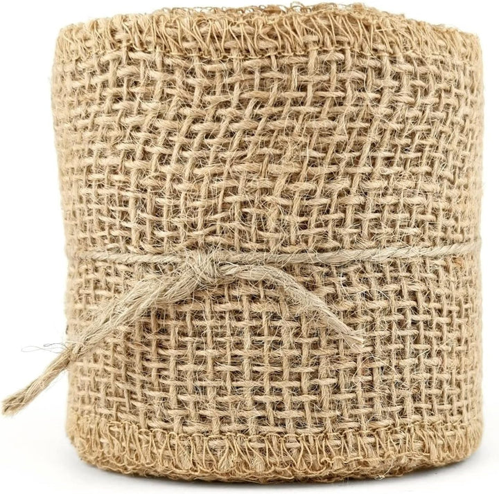 D.RECT 10m Jute-Schnur - 12 Stück | Natur Braun Jute-Kordel | Packschnur Geschenk-Band Bastelschnur