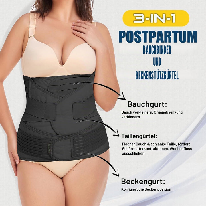 3 in 1 Postpartale Bauch Unterstützung Erholung Gürtel - Postpartum Gürtel für Damen - Postnatal Bau