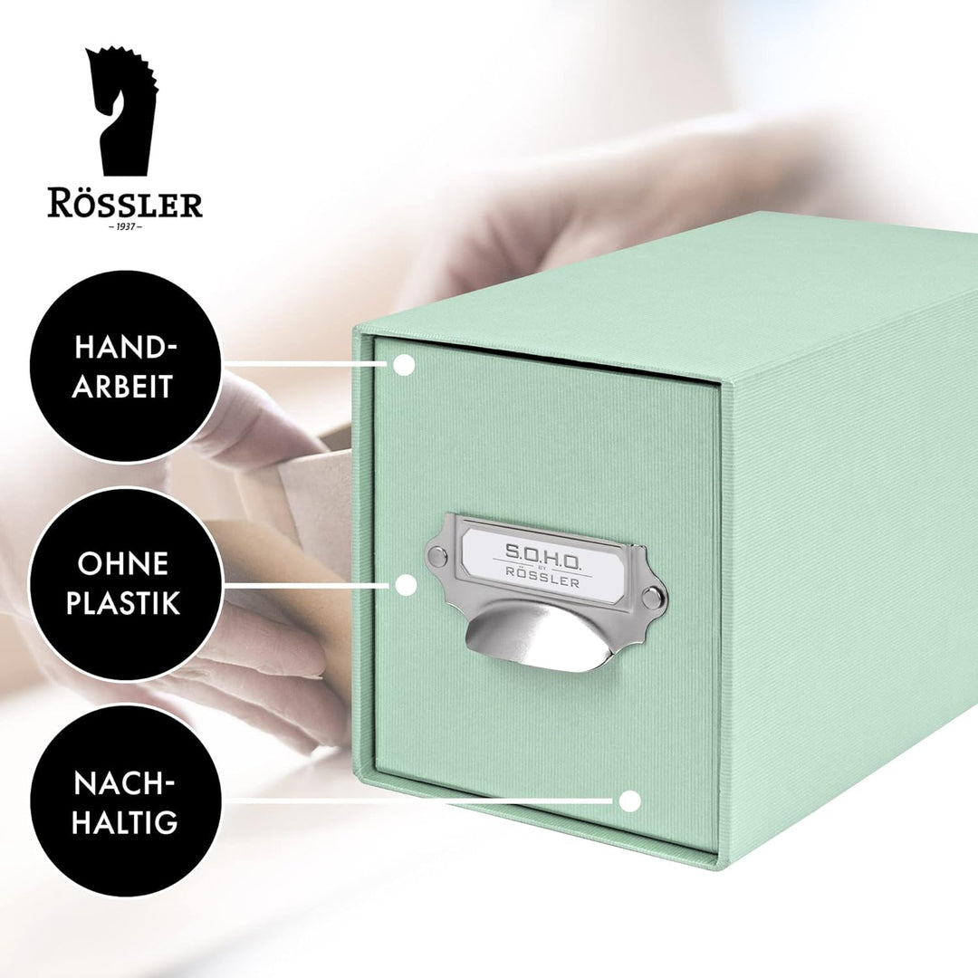 Rössler SOHO CD-Schubladenbox | Schubladen-Aufbewahrungsbox | Organizer mit Schublade | Storage Box