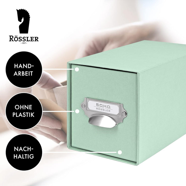 Rössler SOHO CD-Schubladenbox | Schubladen-Aufbewahrungsbox | Organizer mit Schublade | Storage Box