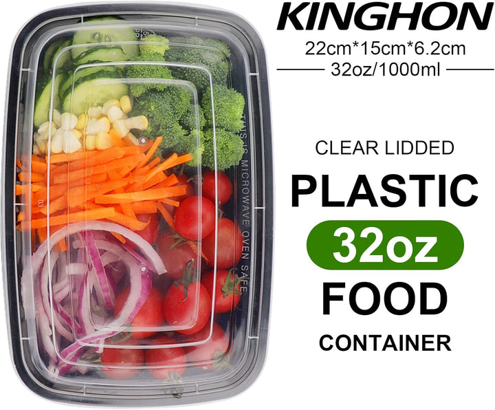 KINGHON 1 Fach Meal Prep Container,Lebensmittel Lagerung mit Luftdichten Deckel,BPA Frei Wiederverwe