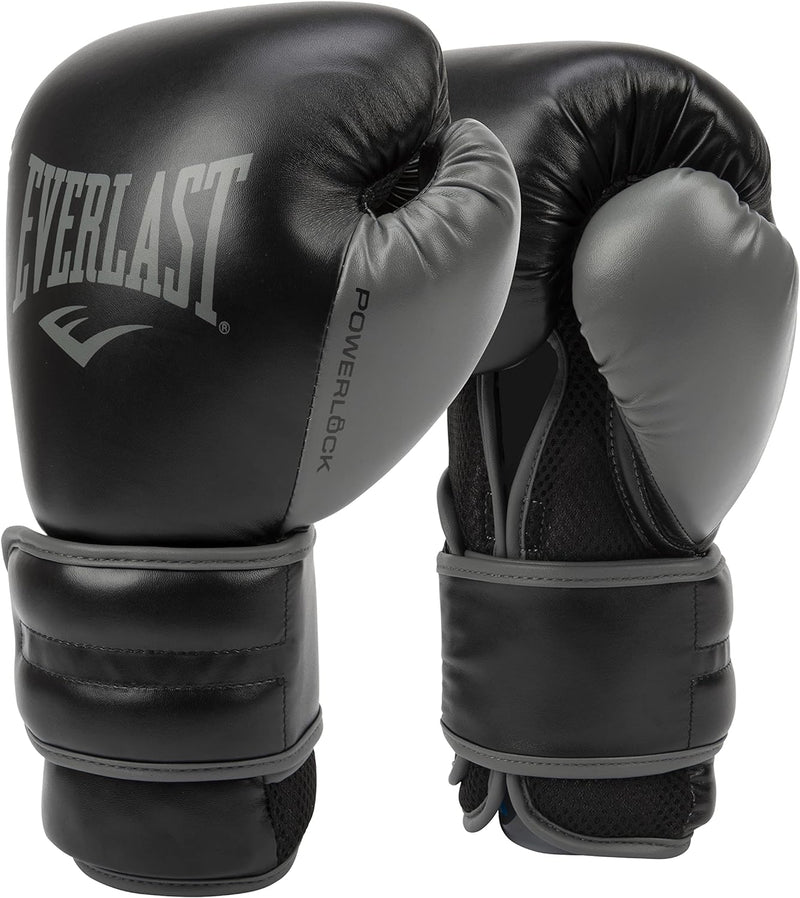 Everlast Unisex – Erwachsene Powerlock 2R Glove Handschuhe Schwarz 16oz, Schwarz 16oz