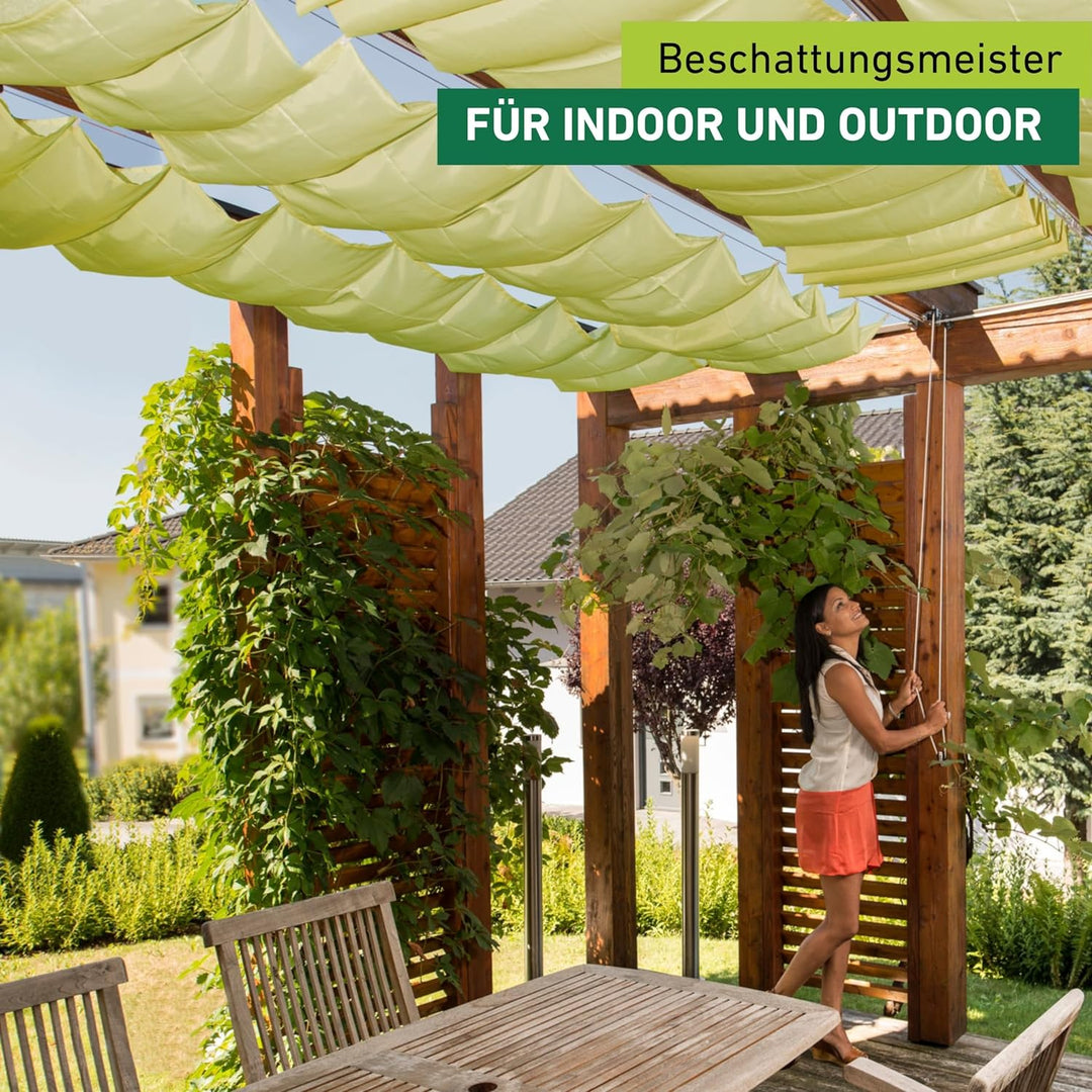 Windhager Sonnensegel für Seilspanntechnik, Wintergarten und Terrassen Beschattung, Seilspannmarkise