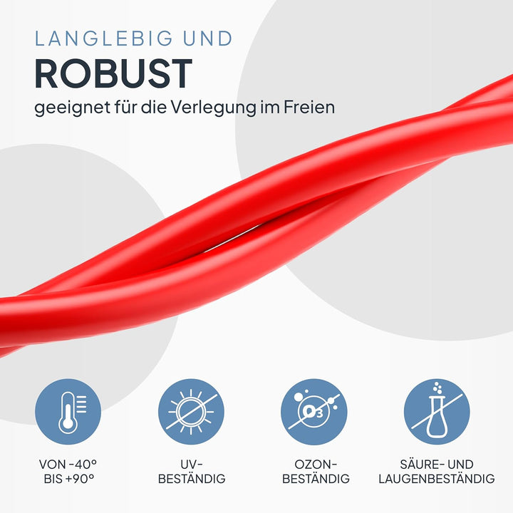 SEPO-Leitungen Solarkabel 6 mm² 100m TÜV Süd geprüfte Solarleitung in Schwarz oder Rot - Solarkabel