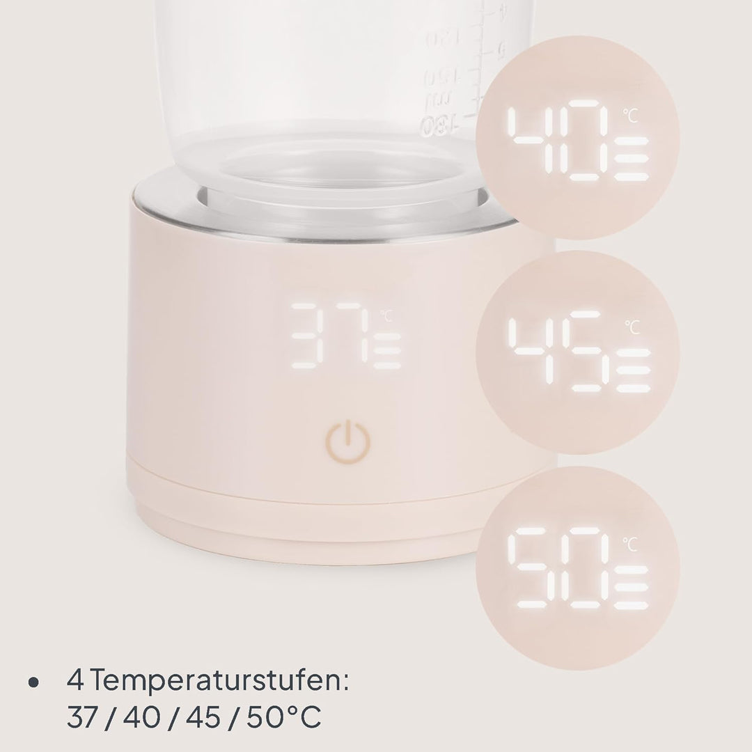 Lionelo Thermup Swift - Mobiler Flaschenwärmer für Babys unterwegs, kabellos 5000 mAh Akku, 90 ml in