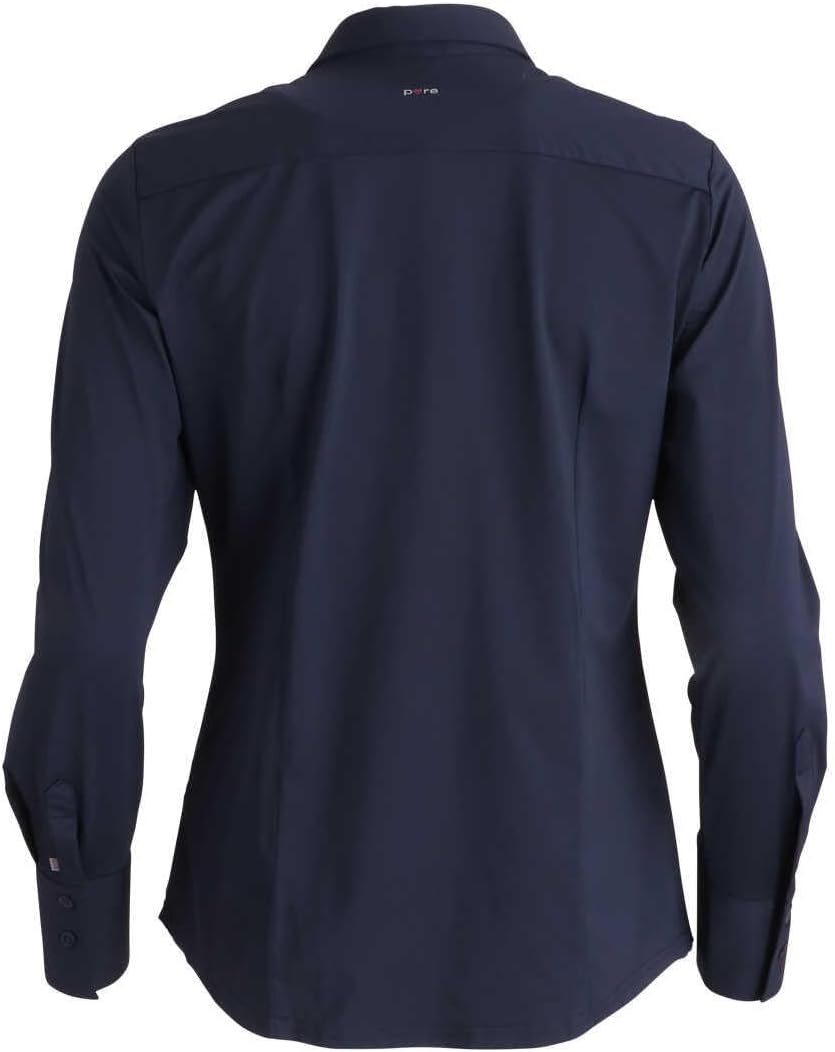 Pure Slim Functional Bluse Hemdenkragen Nachtblau XS Nachtblau, XS Nachtblau