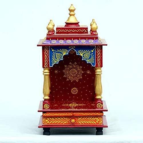 Home and Bazaar Rajasthani Ethno Handbemalt, handgefertigt, 27,9 x 27,9 x 61 cm Aussenmasse, 22,9 x