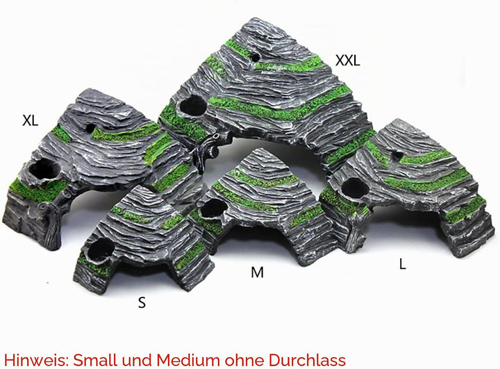 OMEM Reptilienbox Unterschlupf Terrarium Versteck Höhlen Schildkröte Rampe Basking Platform Habitat