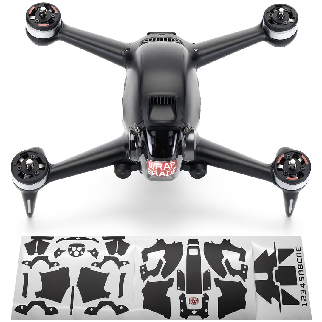 WRAPGRADE Skin Kompatibel mit DJI FPV (Stealth Black)