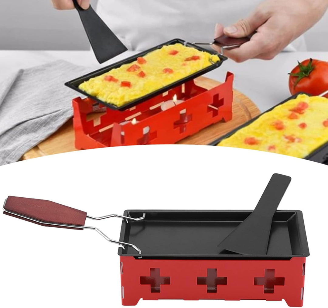 Käse Raclette Rotaster Tragbare Antihaft Backblech Herd Set Holzgriff Home Kitchen Grill Werkzeug mi