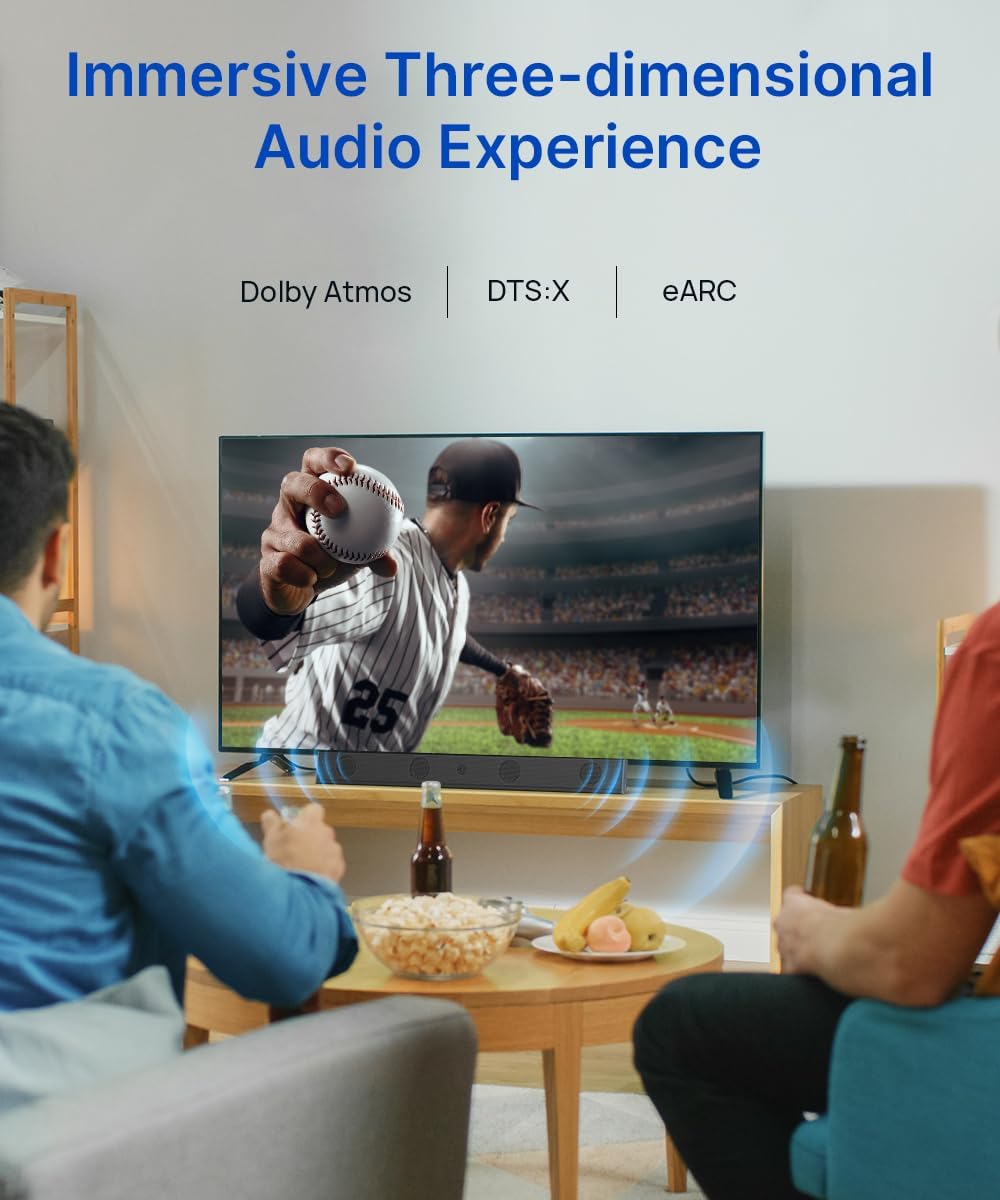 JSAUX 10K 8K HDMI Kabel 1.8M, HDMI 2.1 Kabel Highspeed Ethernet 48Gbps 8K@60Hz, 4K@120Hz, UHD HDR 10