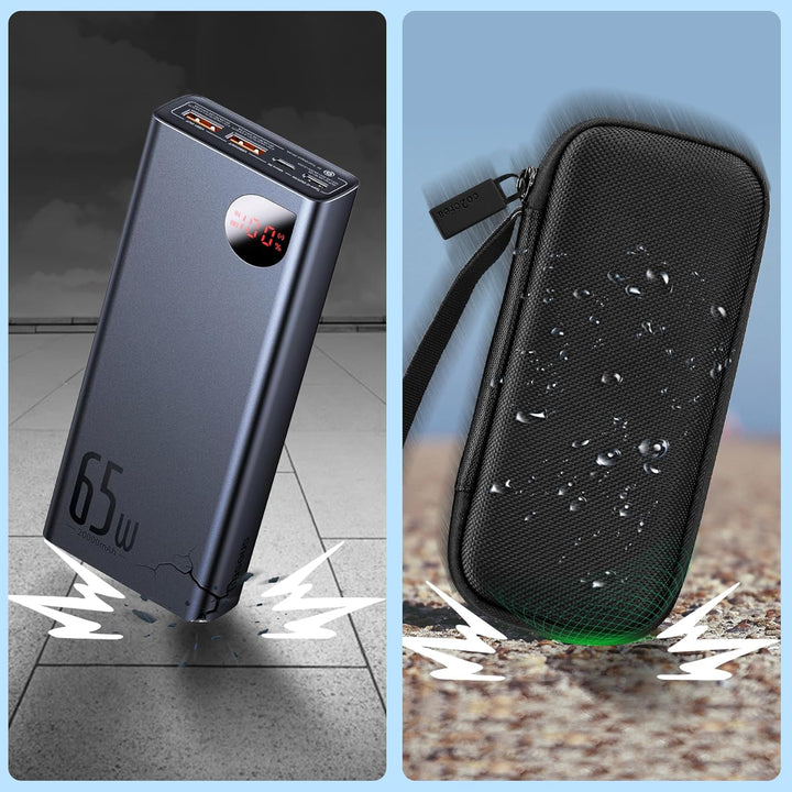 co2CREA Hart Reise Schutz Hülle Etui Tasche für Baseus Power Bank 20000mAh PD 65W Externer Akku Tele