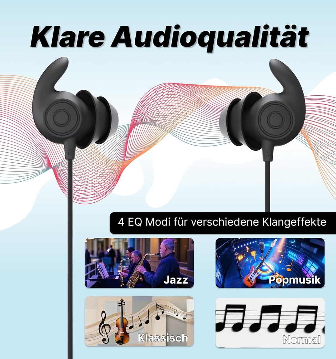 Hmusic HS88 Bluetooth Schlaf Kopfhörer für Seitenschläfer, Schlafmodus, Flache/dünne geräuschblockie