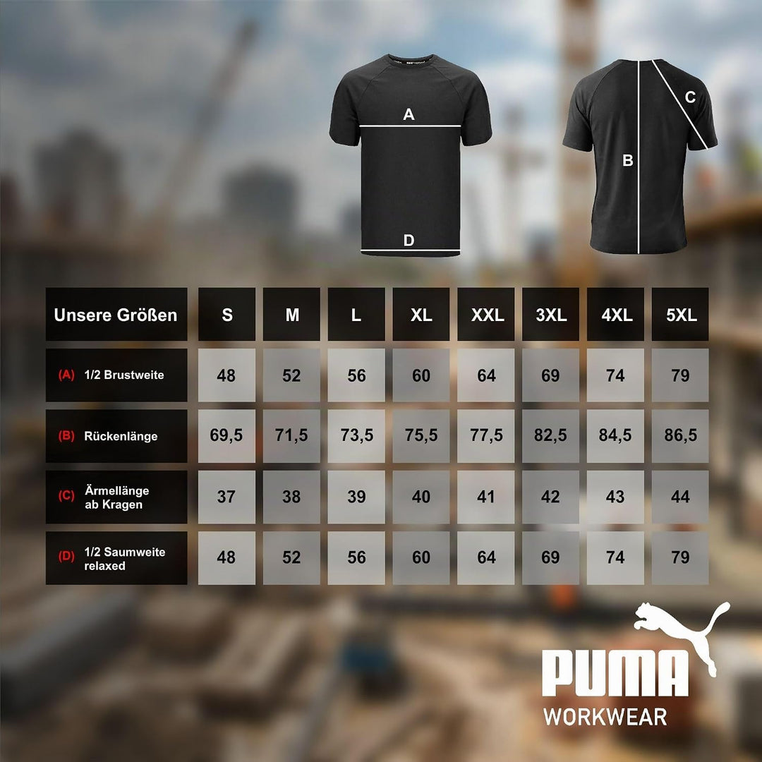 PUMA Workwear Herren Shirt aus 100% Baumwolle - Strapazierfähiges und atmungsaktives Gewebe - Bequem