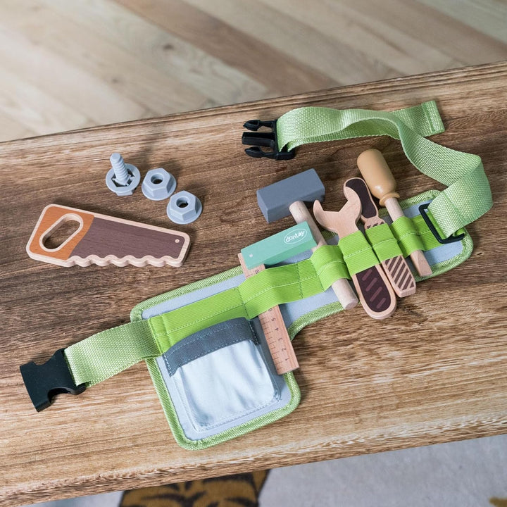 WerkzeuGGürtel Holz Geschenkbox 11 Teile