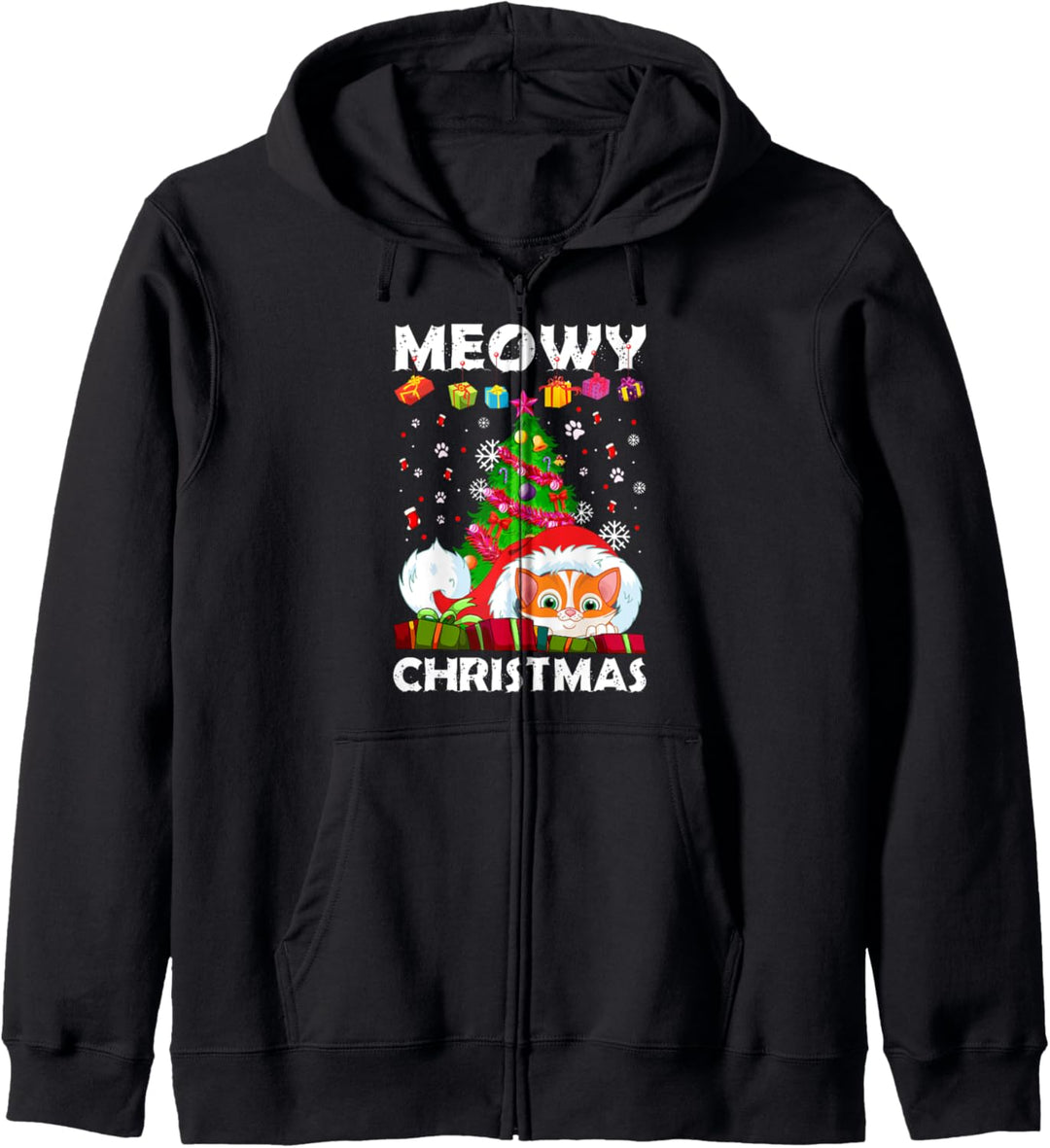Miauige Weihnachtskatze Kapuzenjacke