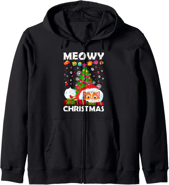 Miauige Weihnachtskatze Kapuzenjacke
