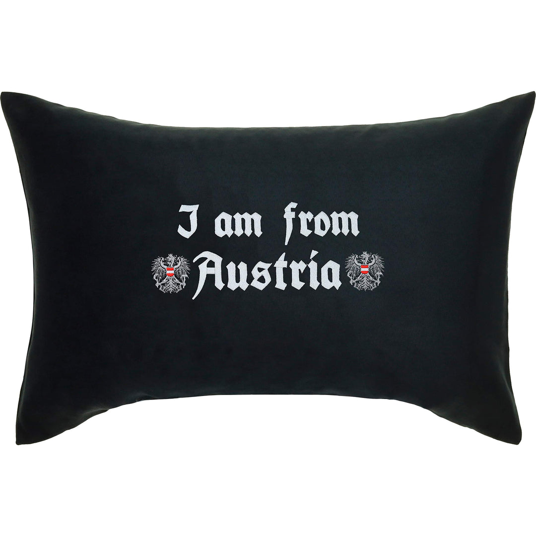 "I am from Austria" Österreich Kissen Austria Kissenbezug | Österreichisches Dekokissen mit Füllung