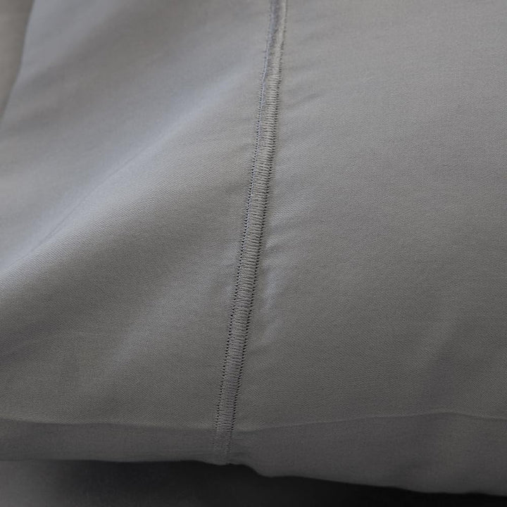 COTTON ARTean Bettwäsche-Set, ägyptische Baumwolle, Fadenzahl 300, Grau, Bett 150 x 190/200, 100 % ä