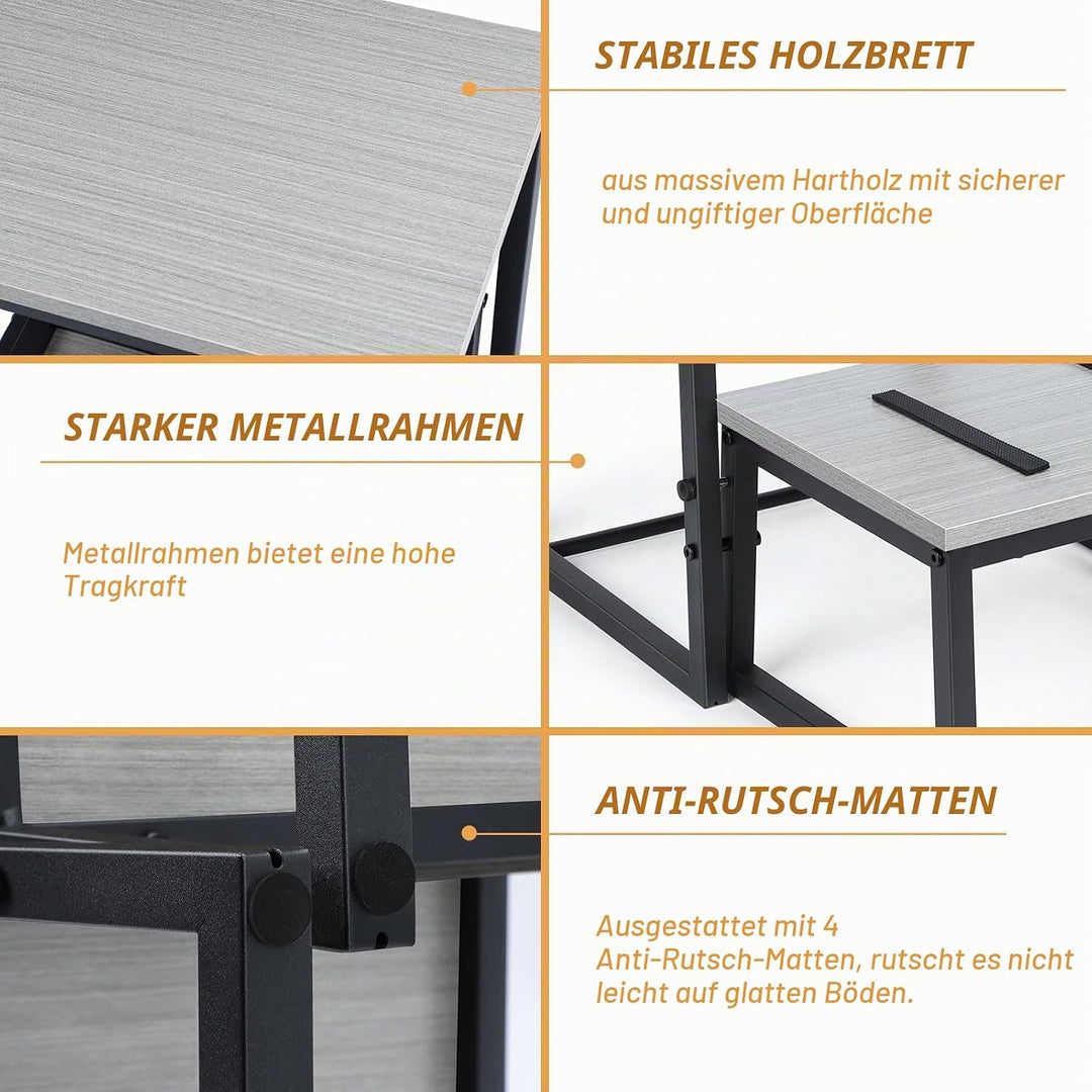LIANTRAL 2-Stufen Tritthocker für Erwachsene und Kinder, Stabiler Metallrahmen Holzbrett Step Hocker