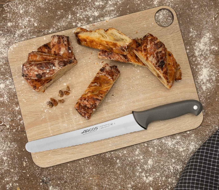 Arcos Kuchenmesser Serrierte Klinge Edelstahl Nitrum 250 mm - Ergonomischer Rutschfester Griff - Hit