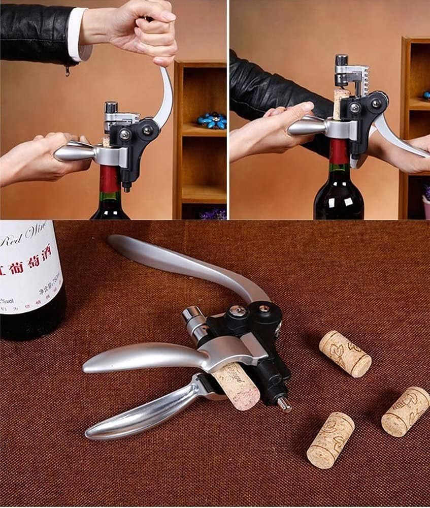 Smaier Korkenzieher Wein Set, Wein-Öffner,Korkenzieher Vakuumpumpe Luxus Flaschenöffner für Rotwein