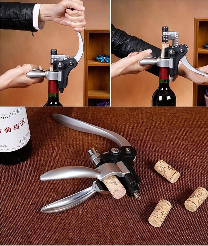 Smaier Korkenzieher Wein Set, Wein-Öffner,Korkenzieher Vakuumpumpe Luxus Flaschenöffner für Rotwein