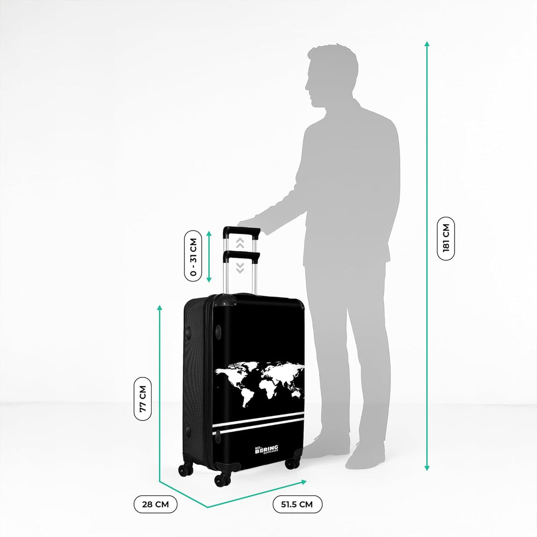 Koffer XL Gross 77x51.5x28 cm Reisekoffer mit Rollen Leicht Trolley grosser Hartschalenkoffer Rollko