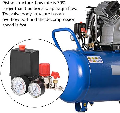 Luftkompressor-Druckschalter-Steuerventilregler mit Manometern für schnellen Druckabbau 0,05-1,2 MPa