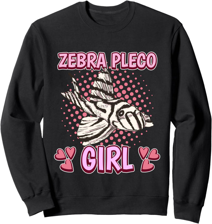 Damen Zebra Pleco Girl Mädchen Zebra Pleco Sweatshirt